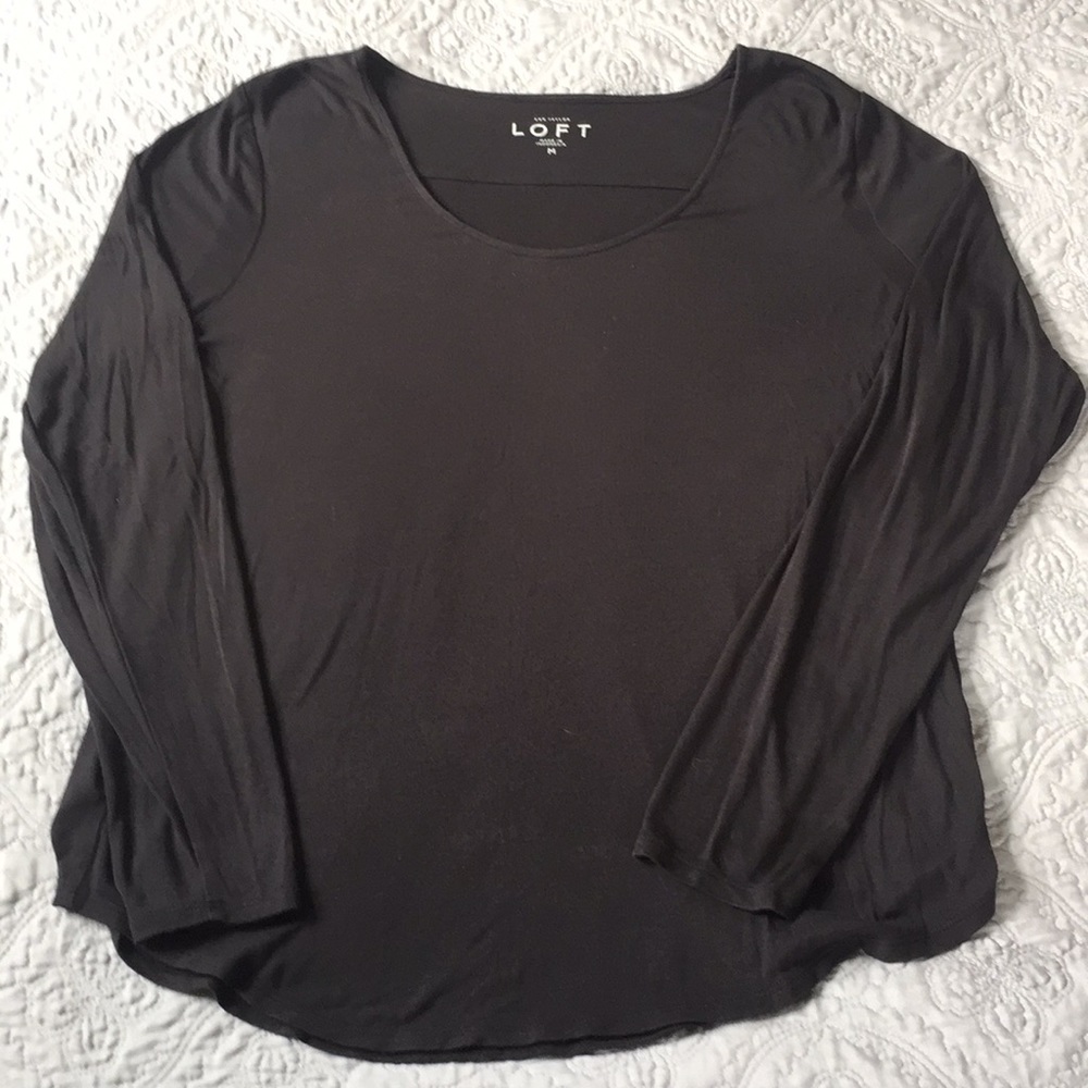 Slate grey, long sleeve shirt from the Loft
